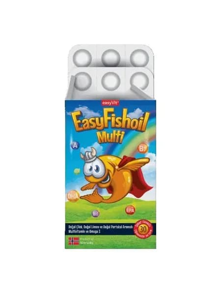 easyVit EasyFishoil Multi Комплекс рыбьего жира с витаминами, 30 жевательных капсул