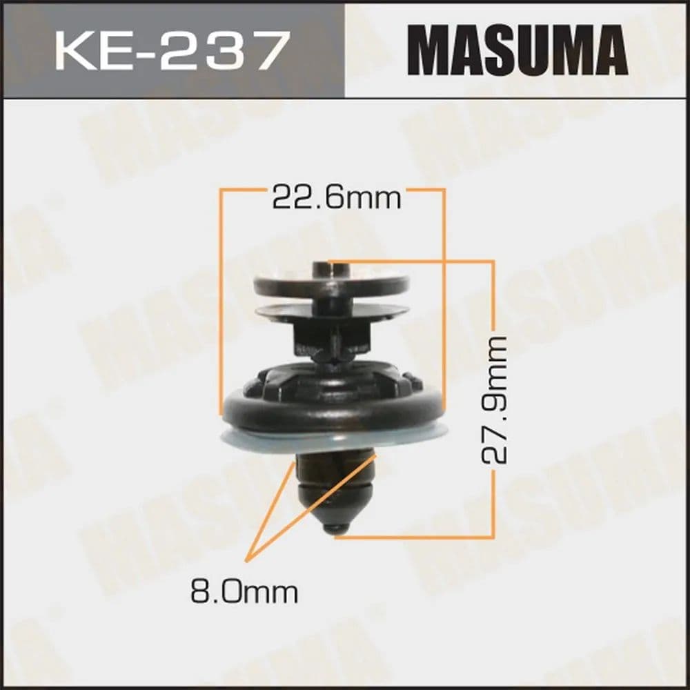 Клипса автомобильная (автокрепеж) MASUMA 237-KE уп.50