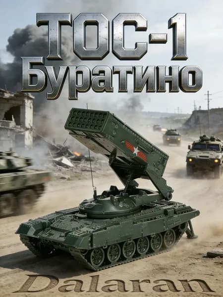 ТОС-1 Буратино советский тяжелый огнеметный комплекс 1/72 сборная модель без клея + наклейка российской армии от Dalaran
