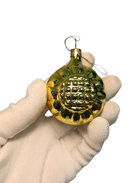 Советская винтажная елочная игрушка, Подсолнух. Сделано в СССР.