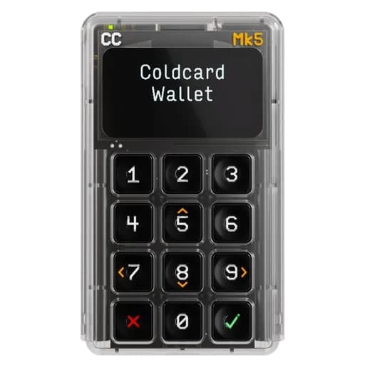 Аппаратный криптокошелек Coinkite Coldcard MK5 Clear Case - холодный кошелек для криптовалют от официального реселлера HODL