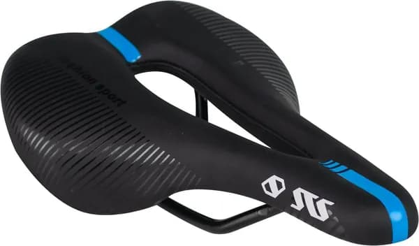 Седло для велосипеда STS 703BF 260x150мм, спортивное, Black-Blue