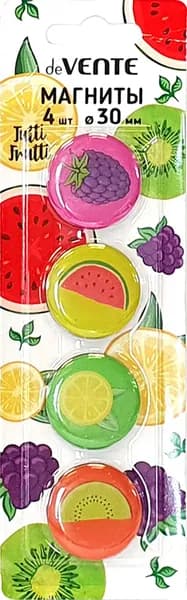 Магниты для доски офисной Tutti-Frutti, 4 штуки