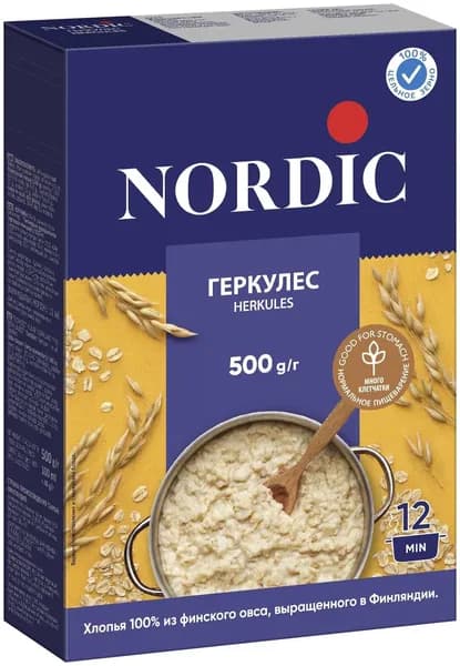Хлопья Nordic Геркулес Финский овсяные 500 г
