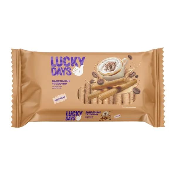 Вафельные трубочки со вкусом капучино Lucky Days 200г