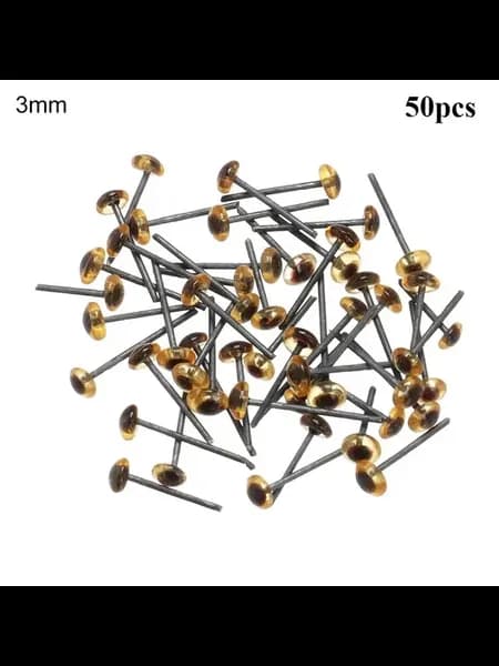 Стеклянные глаза для валяния 3mm, 50шт