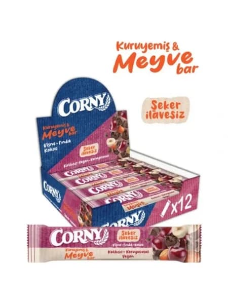 CORNY Батончик из цельного зерна со вкусом солёной карамели, 20 г x 12 шт