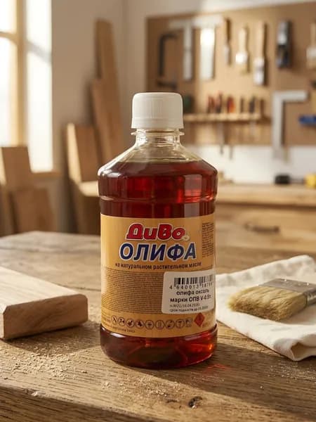Олифа Диво Оксоль, 0.5 л, для дерева и разведения масляных красок