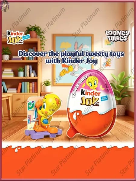 Шоколадное яйцо Киндер Джой Tweety(3шт)