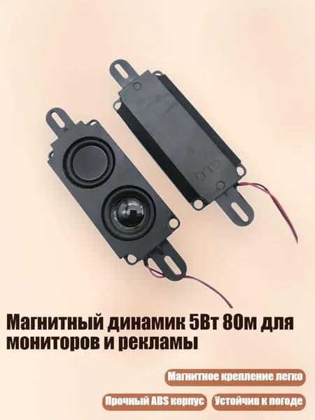 Магнитный динамик 5Вт 8Ом для мониторов и рекламы, - Двойная коробка