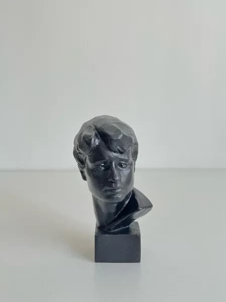 Бюст "Есенин" Окрашенный силумин. СССР. Высота: 12 см.