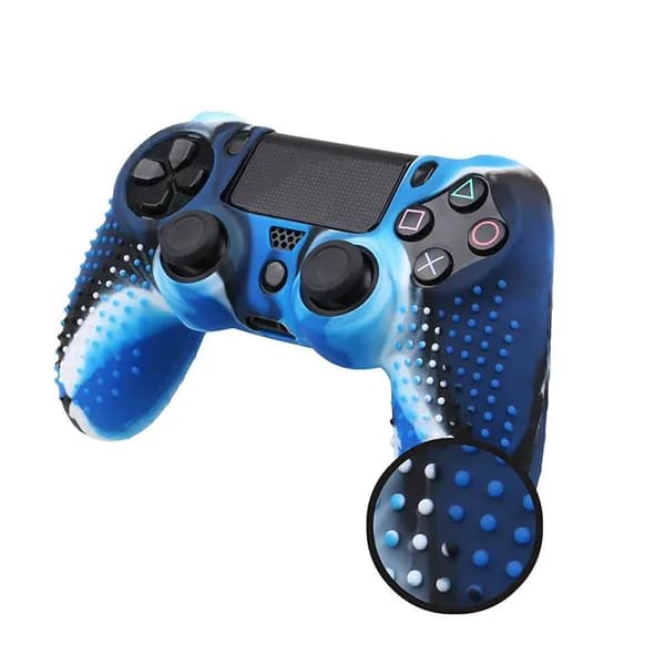 Силиконовый чехол-накладка с камуфляжным рисунком для контроллера PlayStation 4 (PS4).