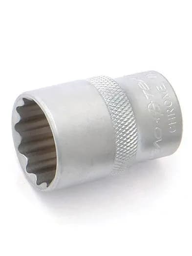Торцевая головка-насадка Дело техники, двенадцатигранная 1/2", 622020, серебристый, 20 мм