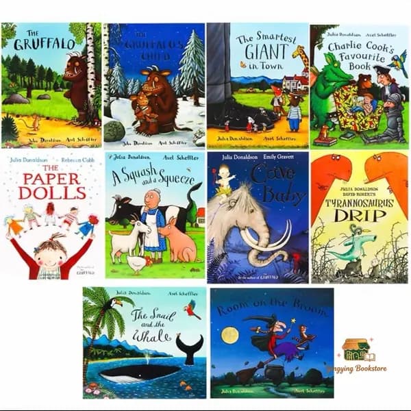 Груффало. Классическая детская книга на английском языке. Julia Donaldson, Axel Scheffler. Pan Macmillan. Умная мышь пугает хищников вымышленным чудовищем Груффало!