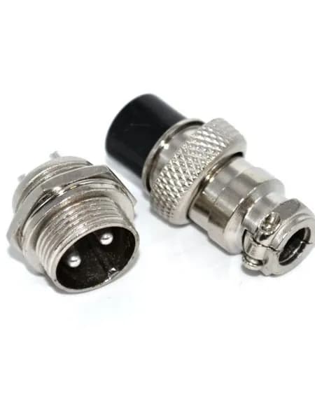 GX16 комплект штекер и гнездо MiC 2 pin