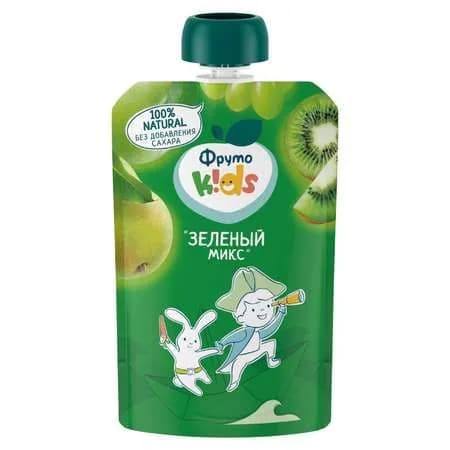 Пюре ФрутоKids Зеленый микс 90г. 12 пачек