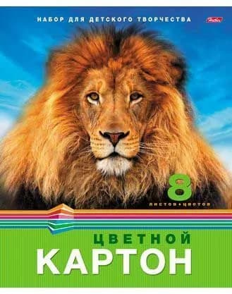 Набор картона цветной 8л, Формат А3, 297х360