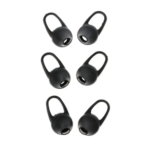 6 Силиконовых вкладышей для Bluetooth-гарнитуры, шумоподавляющих наушников, ушных колпачков, затычек для ушей-черный