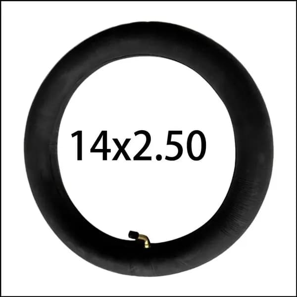 Бутилкаучуковая камера 14x2.125 2.50 с эксклюзивным изогнутым штоком клапана для электровелосипеда