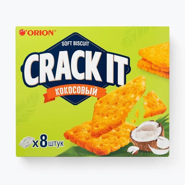 Печенье затяжное Orion Crack-IT coconut, 144 г
