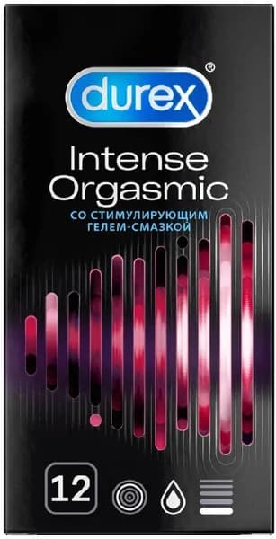 Презервативы Дюрекс Intense Orgasmic, 12 шт.