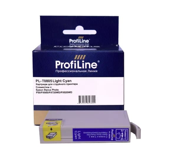 Картридж для струйного принтера T0805 ProfiLine для Epson StylusPhoto P50/PX660/PX720WD/PX820WD, цвет светло-голубой