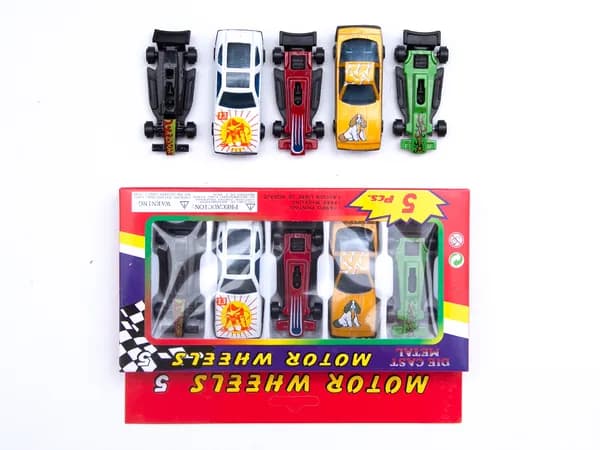 Набор металлических машин Гонка , Motor Wheels 5 шт