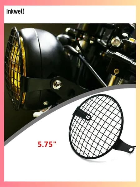 Защитная решётка для фары мотоцикла GN125, CG125 / металлическая маска "ретро .