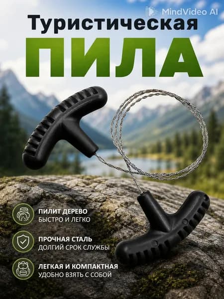 Пила туристическая, длина лезвия: 61 см