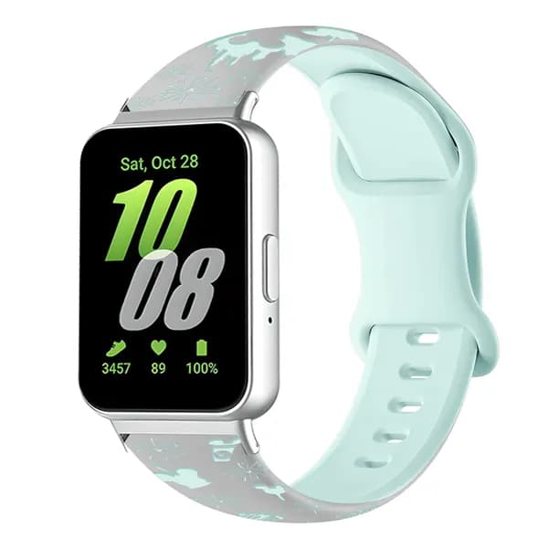 Двухцветный силиконовый ремешок для Samsung Galaxy Fit3, резьба с узором замка