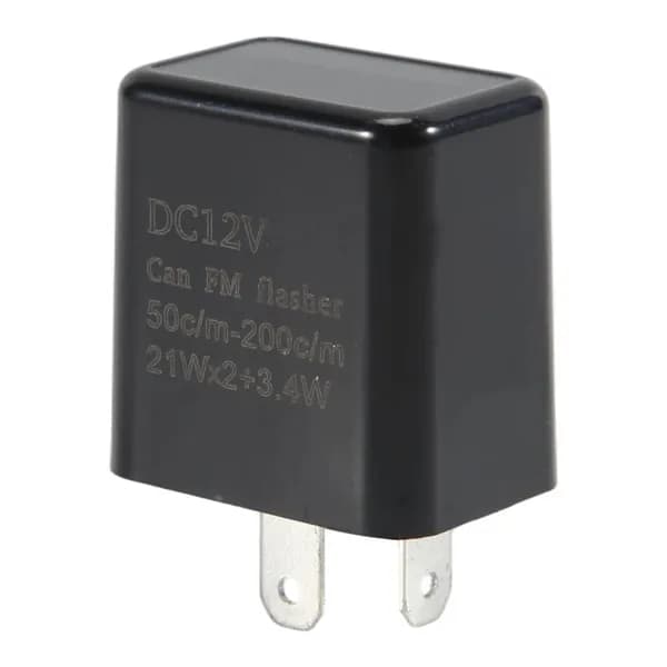 Двухконтактное реле-мигалка "LED" 12V/42W, регулируемая частота 50 200 вспышек/мин, для мотоциклетных указателей поворота, водонепроницаемое.