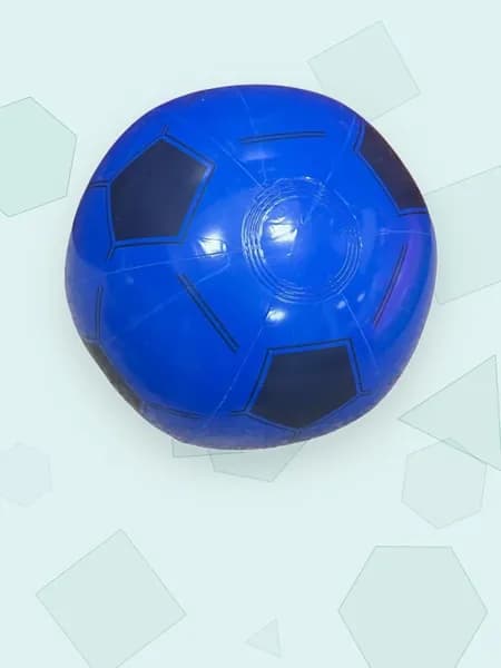 Надувной пляжный мяч для игр в воде с быстрым выпуском воздуха, - Синий футбольный мяч