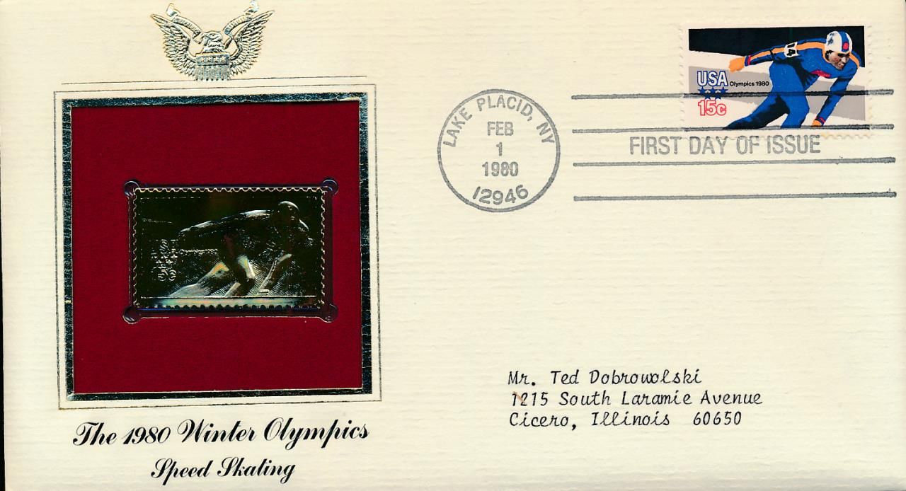Жетон-марка. США В конверте с маркой 1980г. FIRST DAY OF ISSUE.