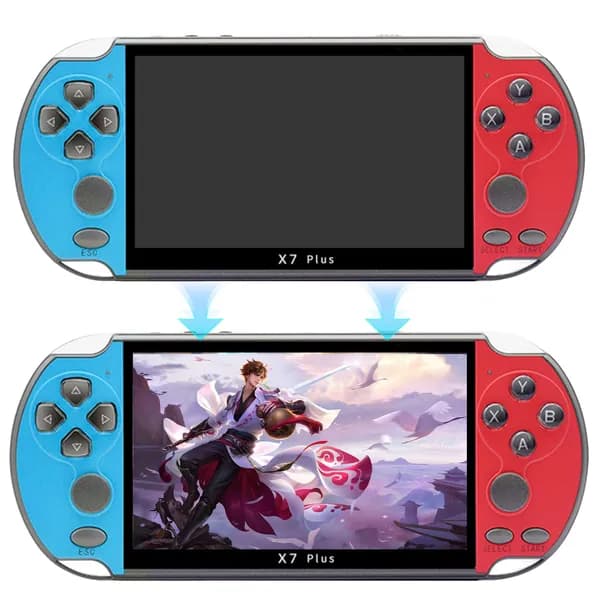 Портативная игровая консоль X7 PLUS, 5,1 , поддержка 10 эмуляторов