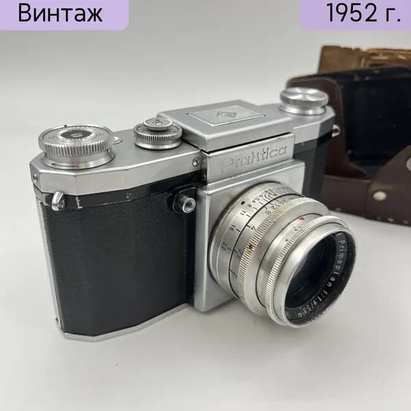 Фотоаппарат Praktica в кофре ГДР 1947 1956 гг. Металл, кожа, винтажная фототехника