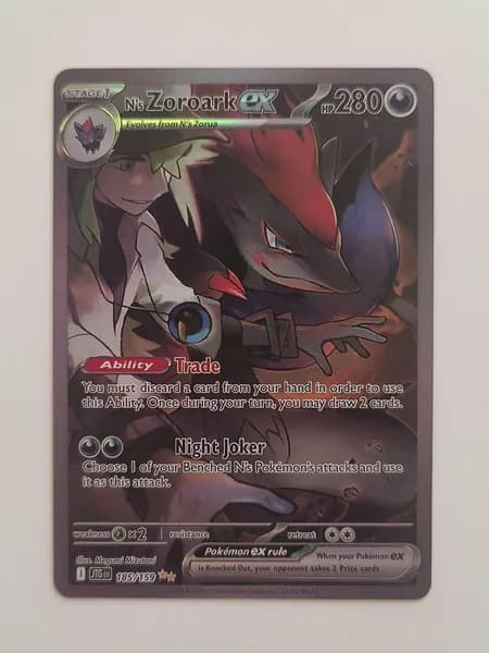 Портативные карты PKM P Настройка и прокси высококачественной фольги Ns Zoroark ex Journey Together #185