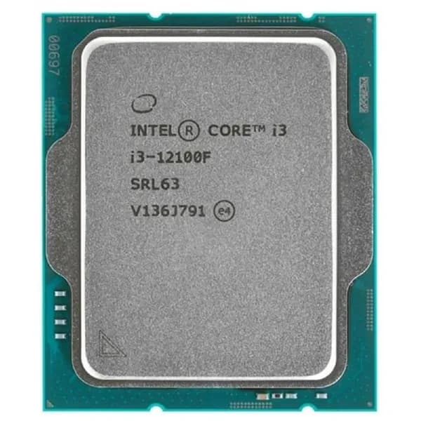 Процессор Intel Core i3-12100F OEM, LGA 1700, 4 ядра, 3.3 - 4.3 ГГц, 10 нм, кэш 17 МБ, TDP 58 Вт, DDR4/DDR5