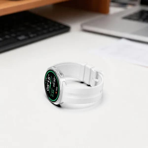 Силиконовый ремешок для Samsung Galaxy Watch 9 и Watch 8, 44 мм, белый