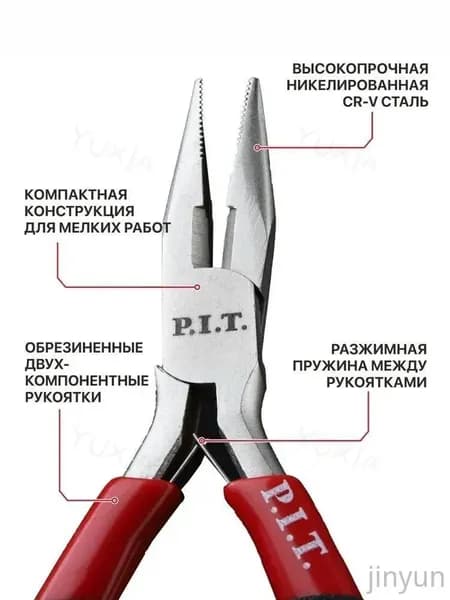 Длинногубцы мини 115 мм (HPLR06-0115L)