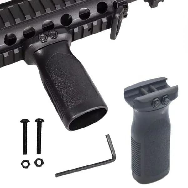 Предыдущая вертикальная рукоятка в стиле Airsoft Rug для пневматической винтовки Airsoft BB AR15 Полимерная рукоятка для направляющей 20 мм Picatinny