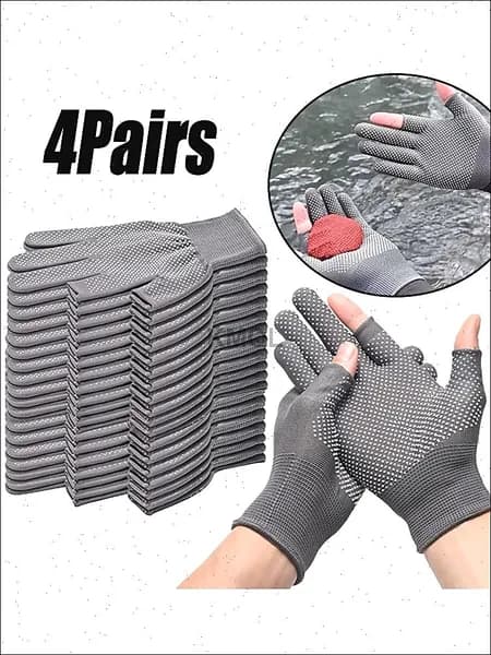 Перчатки для рыбалки, 4 пары