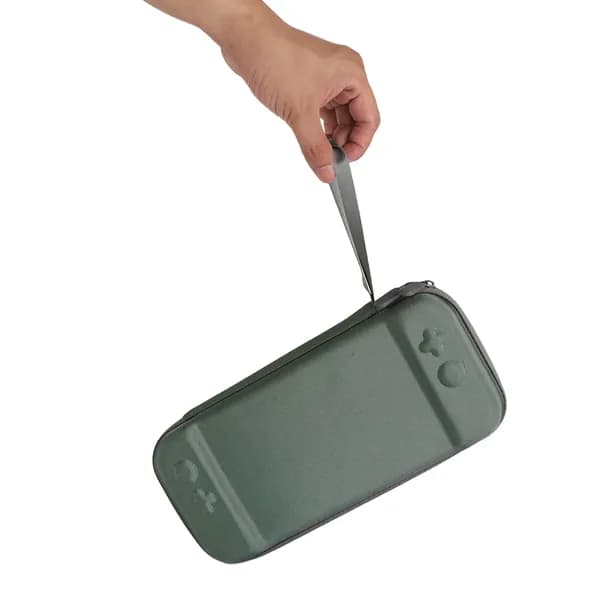 Чехол для Nintendo Switch 2 из оксфордской ткани и EVA зелёного цвета