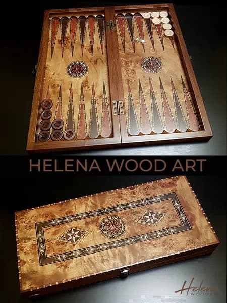 Нарды подарочные Helena Wood Art "Атлантида", 50 см