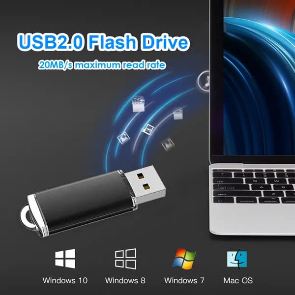 Флеш-накопитель CW10029, 64 МБ, USB 2.0, прозрачная крышка, чёрный, цинковый сплав