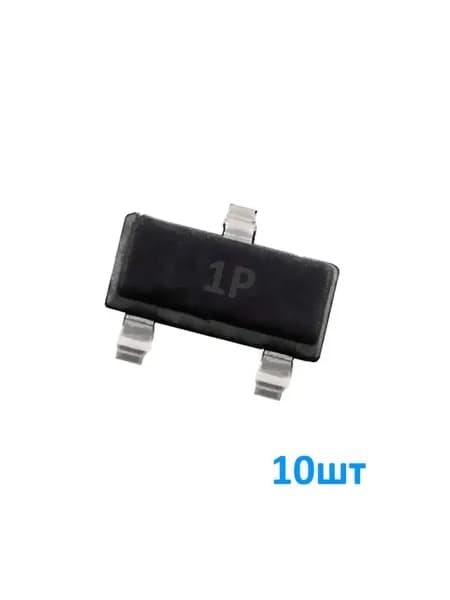 MMBT2222A 10шт, (1P) Биполярный транзистор, NPN, 40В, 0.6А, 300МГц, корпус SOT23, маркировка 1P