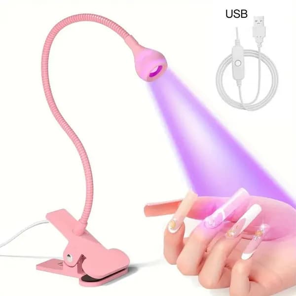Лампа для маникюра на гибкой ножке, UV/LED, USB, с сенсором, для быстрой сушки гель-лака
