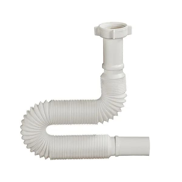 Гибкая труба 1250 мм с гайкой 1 1/4" ORIO АС-10182 под канализацию 32 мм