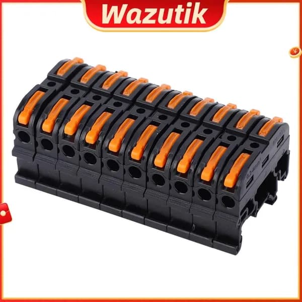 PCT-211, Быстрый проводной разъем, для проводов 0.2-4mm , легкий, компактный, простой в использовании Черный