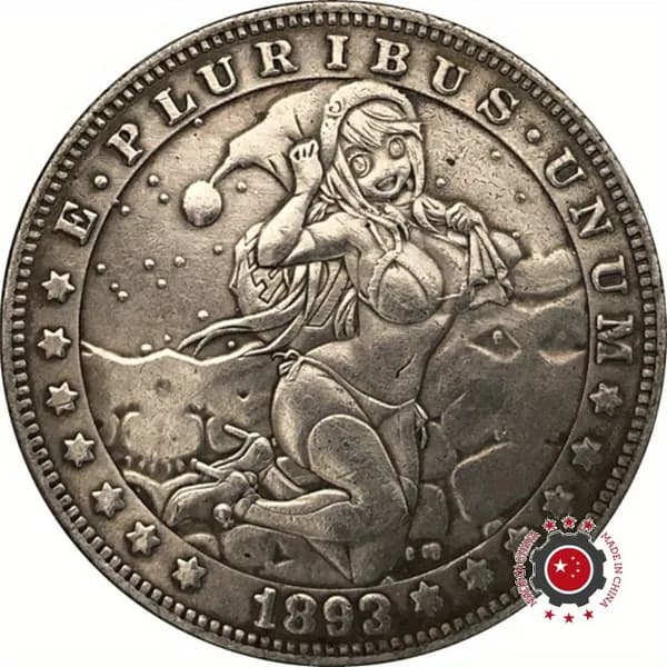 1 Angel - это красивая монета с ретро - цветным памятным значком, подходящая для сбора подарков