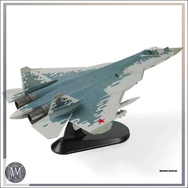 1 / 72 SU-57 Модель самолета с дисплейным стендом Военный стелс SU57 Plane Model Collection Подарок для взрослых